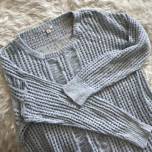 Lucky Brand Oversized Distressed Sweater